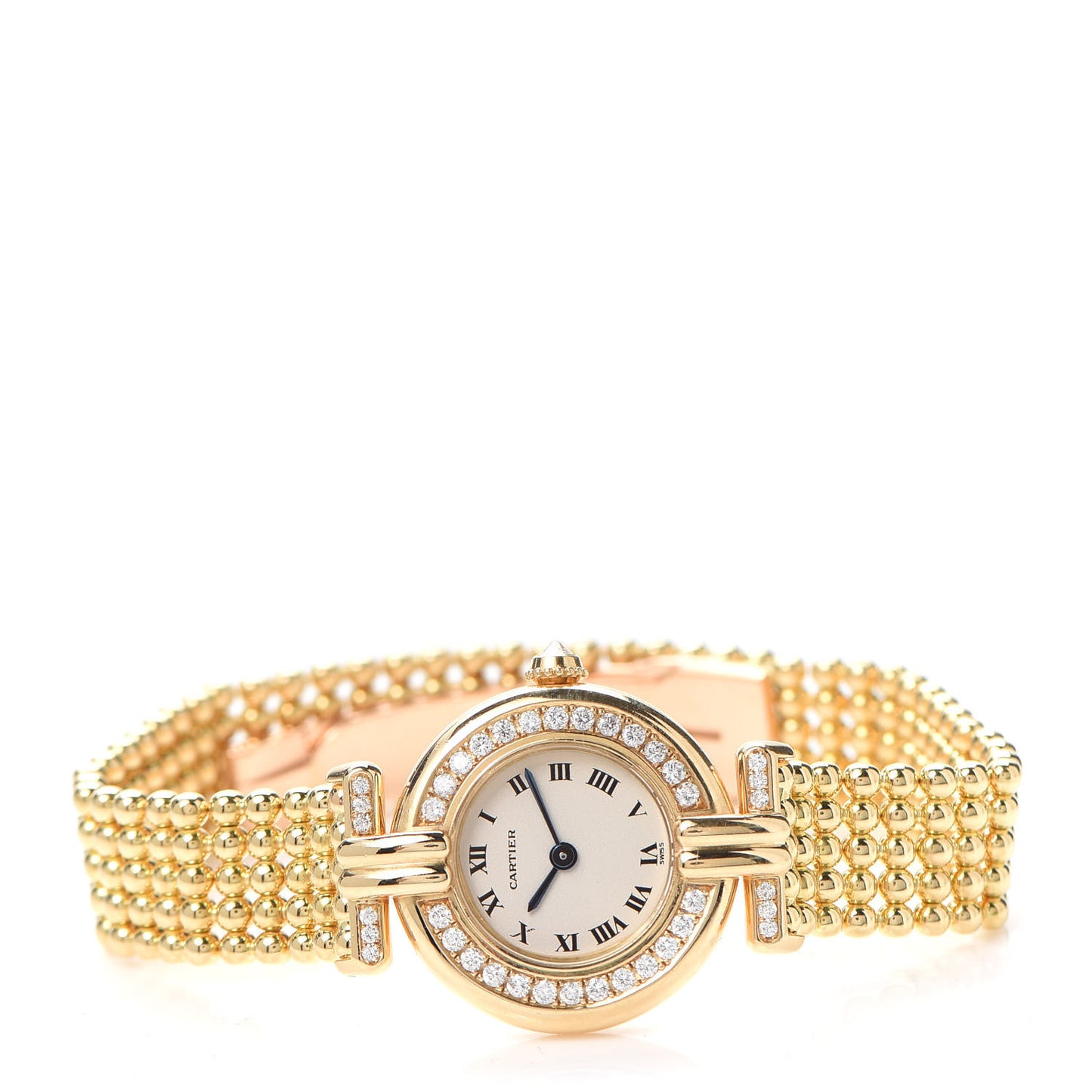18K Yellow Gold Diamond 24mm Colisee Quartz Watch