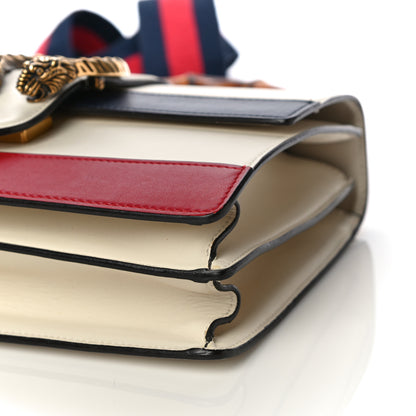 Gucci Calfskin Bamboo Web Medium Dionysus Top Handle Bag White Blue Hibiscus Red 11 of 13