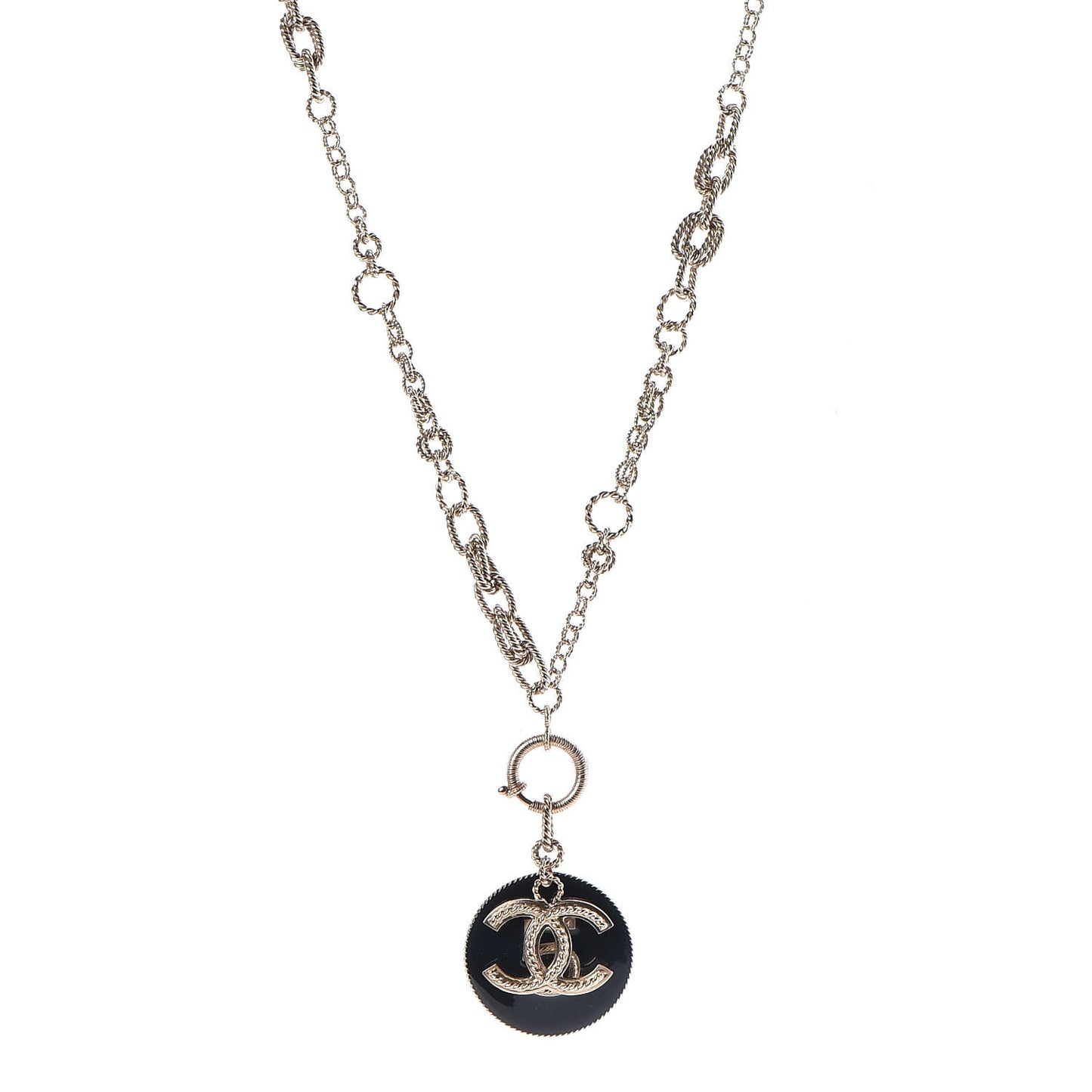 Resin CC 5 Pendant Necklace Gold Blue
