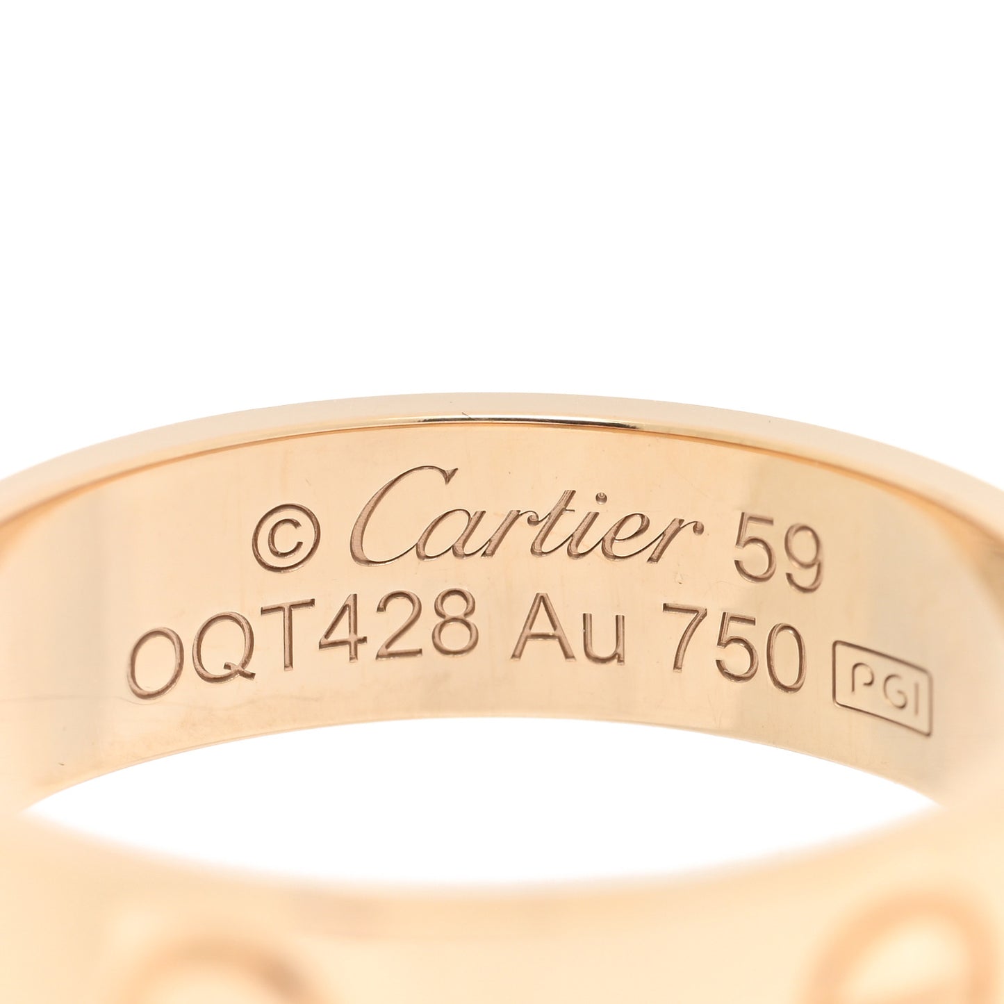 18K Yellow Gold 5.5mm LOVE Ring 59 8.75