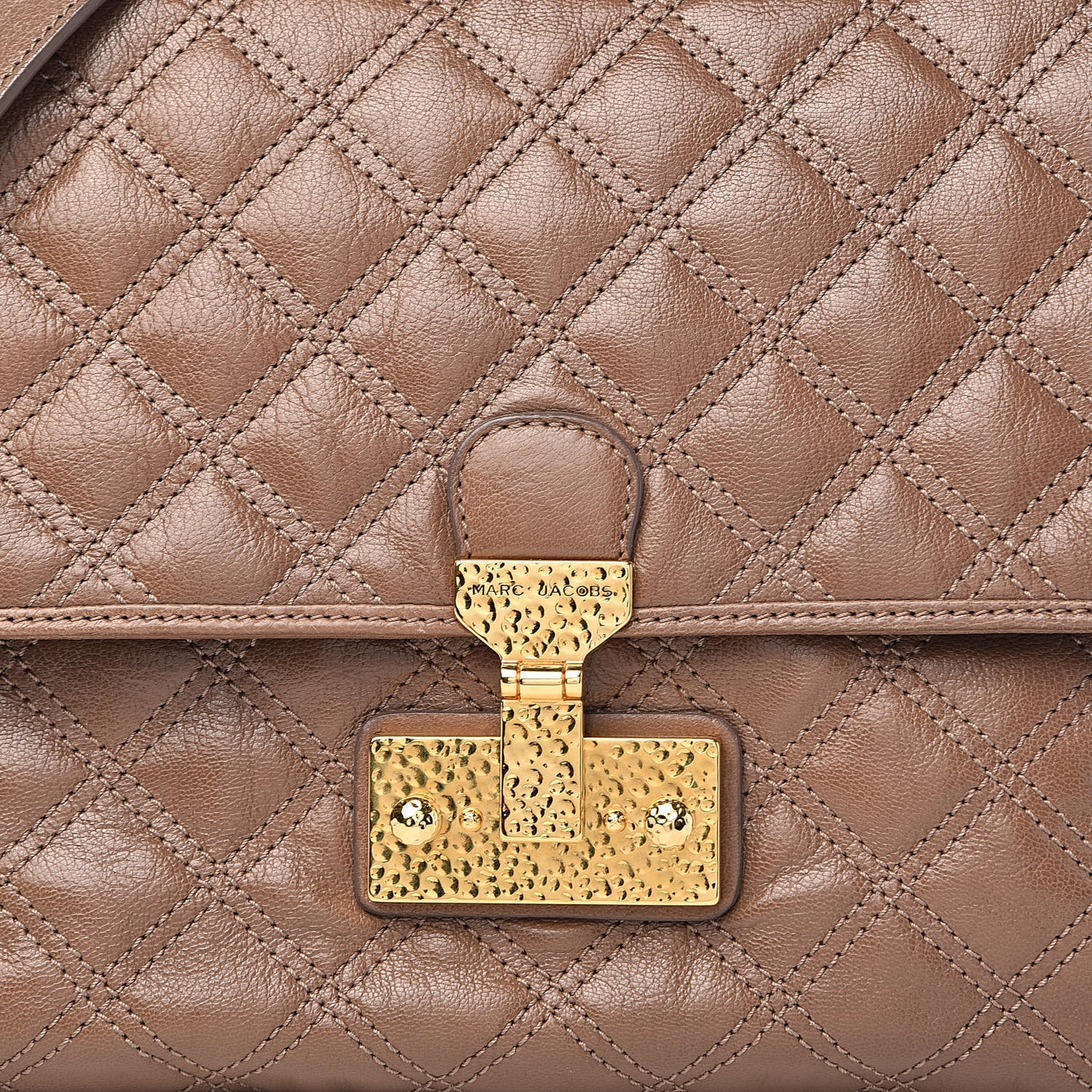 Lacquered Lambskin Baroque The XL Single Flap Truffle