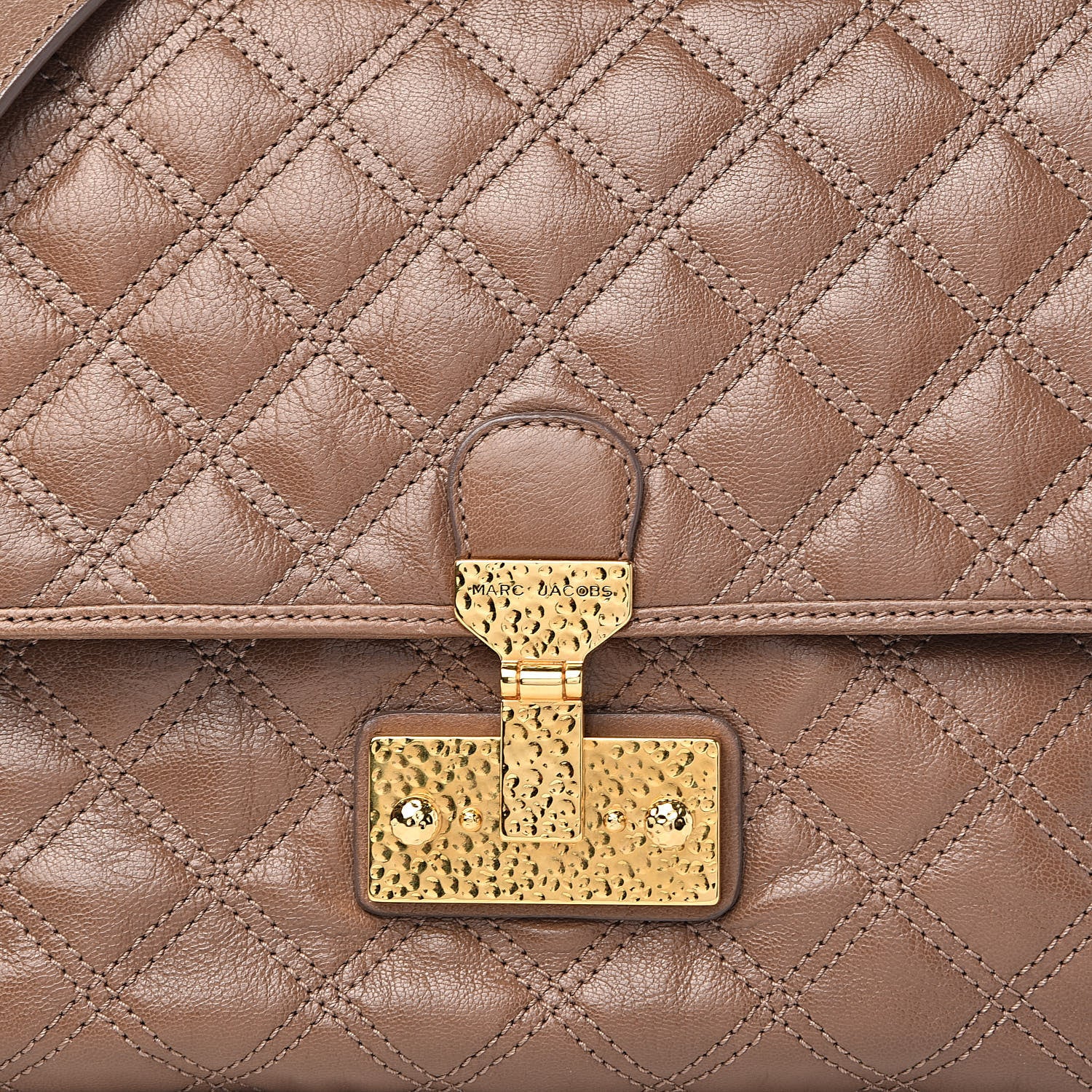 Marc Jacobs Lacquered Lambskin Baroque The XL Single Flap Truffle 9 of 9