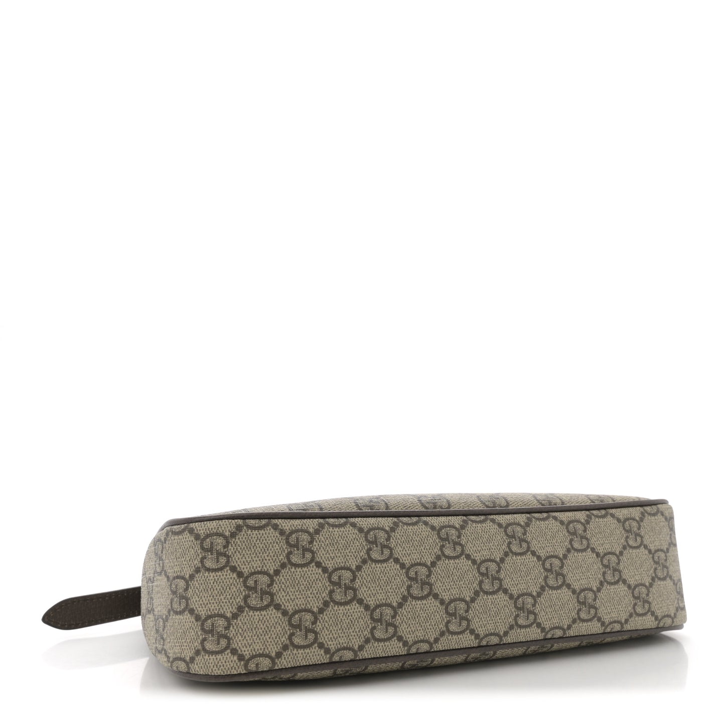 GG Supreme Monogram Textured Dollar Calfskin Small Ophidia Hobo Beige Ebony New Acero