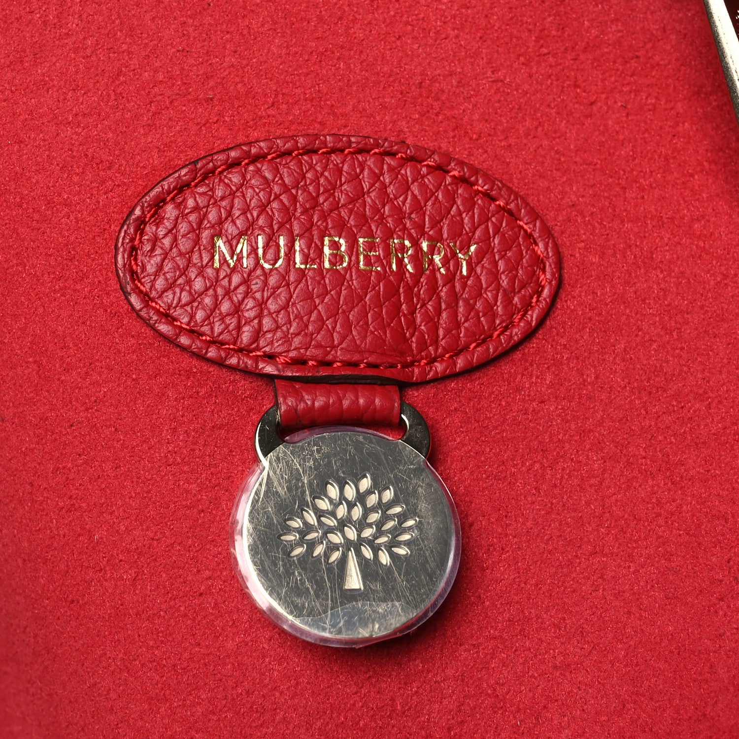 Mulberry Small Classic Grain Bayswater Fiery Red 6 of 11