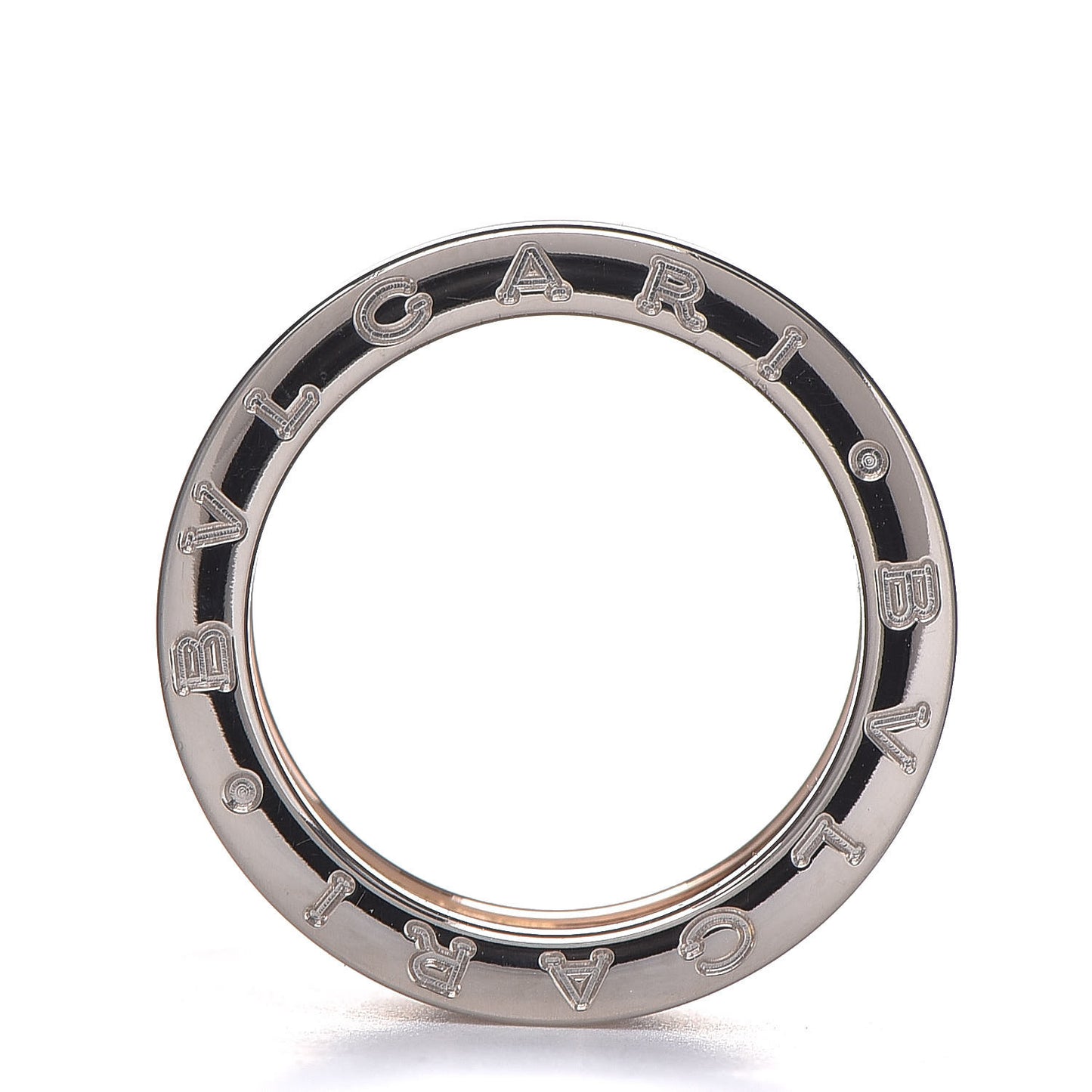 BULGAR 18K Rose White Gold B.Zero1 4 Band Ring 53 6.25