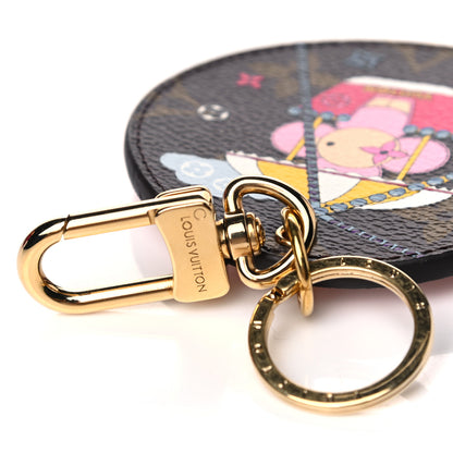 Louis Vuitton Monogram 2020 Christmas Animation Big Wheel Bag Charm Key Ring Rose Ballerine 9 of 13
