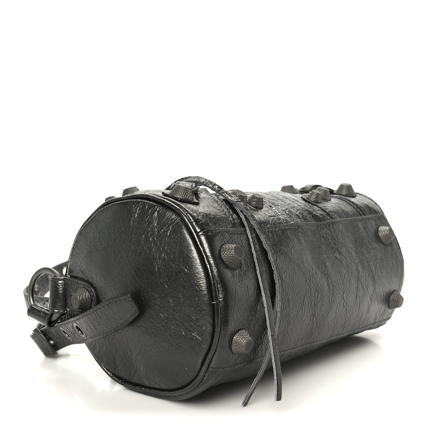 Balenciaga Agneau Arena Le Cagole Cylinder Bag Steel Grey 4 of 10