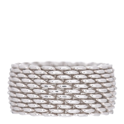 Tiffany Sterling Silver Somerset Mesh Ring 53 6.25 3 of 4