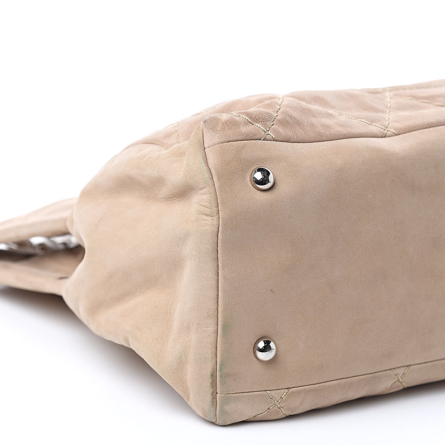 Iridescent Calfskin Small Sea Hit Tote Beige