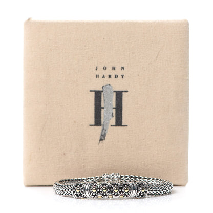 John Hardy Sterling Silver 18K Yellow Gold Jaisalmer Wheat Chain Dot Bracelet 6 of 6