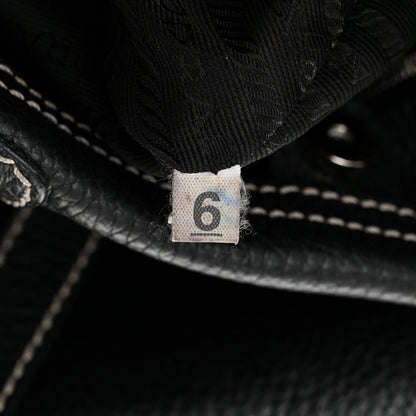 Prada Vitello Daino Shoulder Bag Black 7 of 13