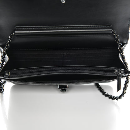 Chanel Aged Calfskin Chevron Quilted Reissue Wallet On Chain WOC So Black 5 of 7