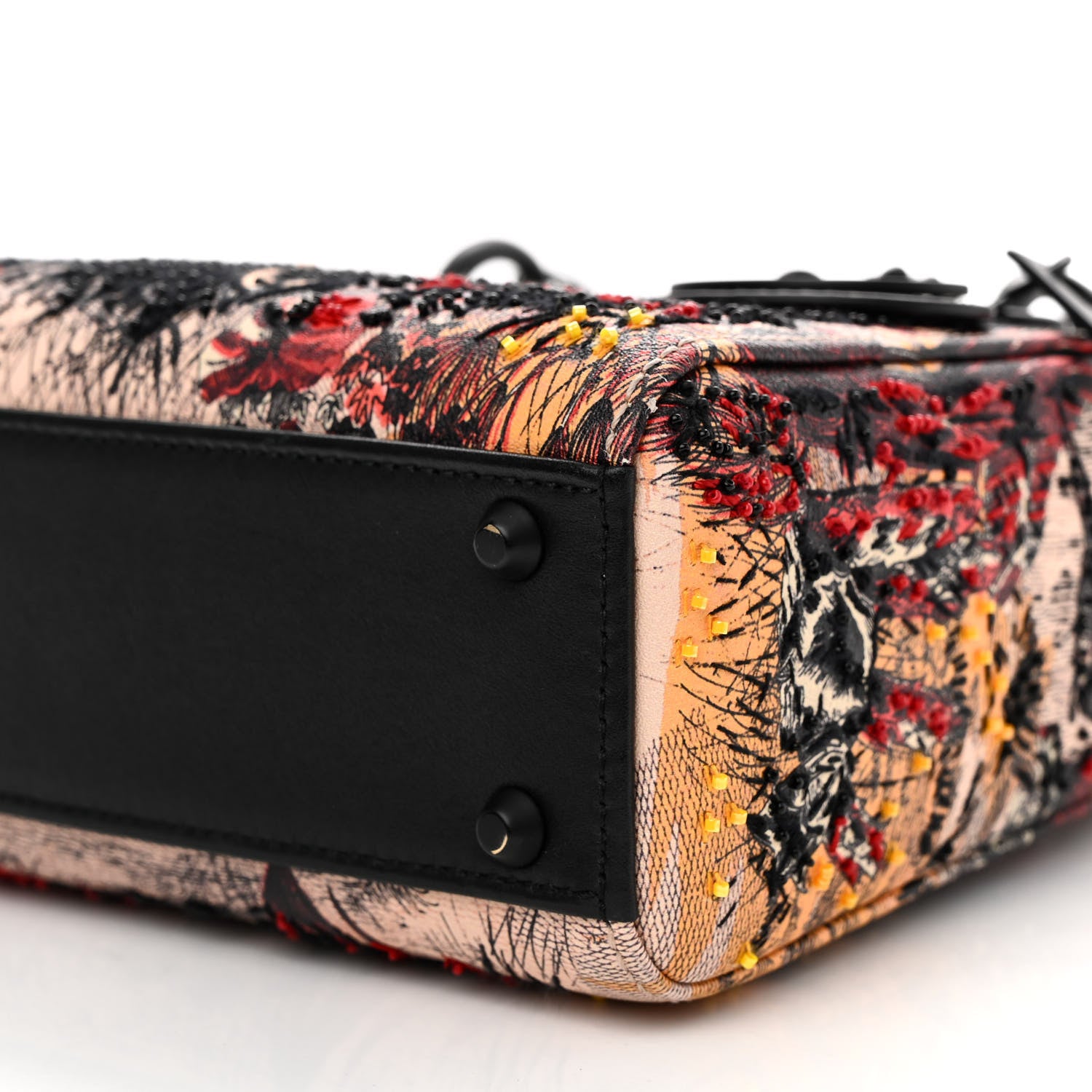 Christian Dior Canvas Embroidered Mini Lady Dior Multicolor 9 of 11