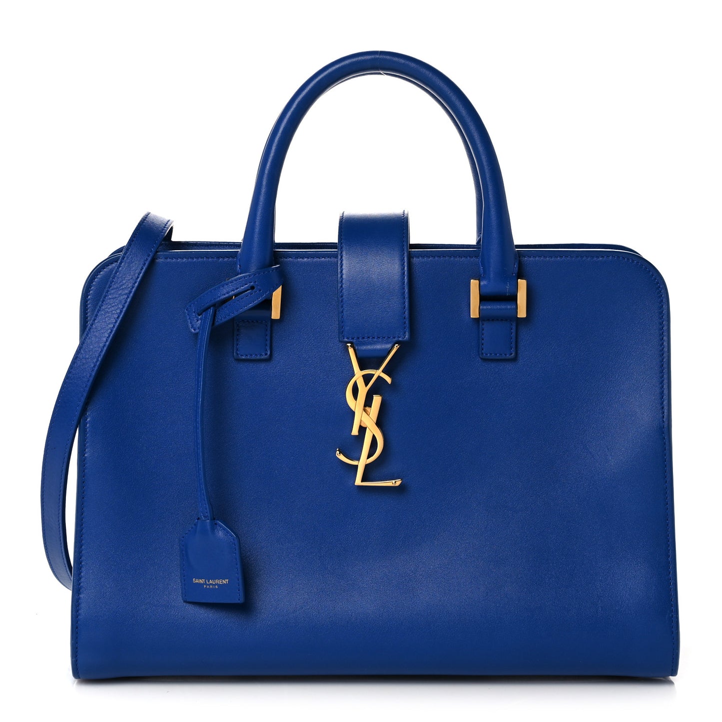 Calfskin Small Monogram Cabas Blue Majorelle