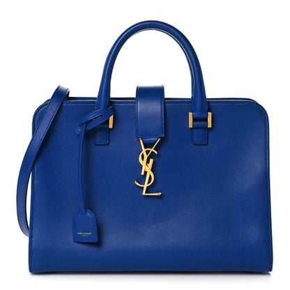 Saint Laurent Calfskin Small Monogram Cabas Blue Majorelle 1 of 15