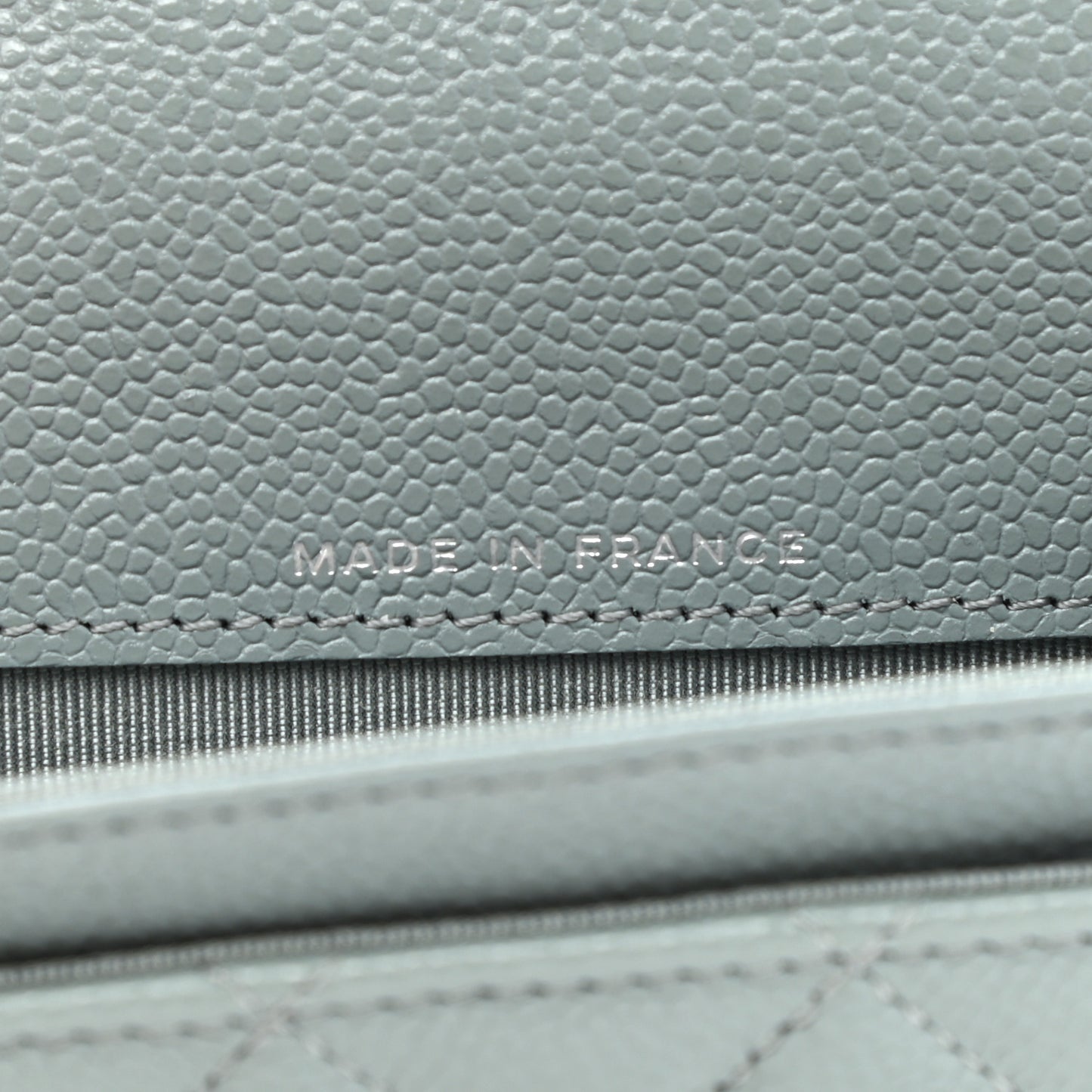 Caviar Quilted Flap Card Holder Wallet Light Blue