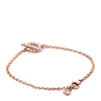 Hermes 18K Rose Gold Diamond Finesse Bracelet SH 3 of 5