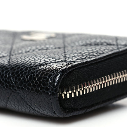 Chanel Caviar Quilted Zip Coin Purse Black 10 of 11