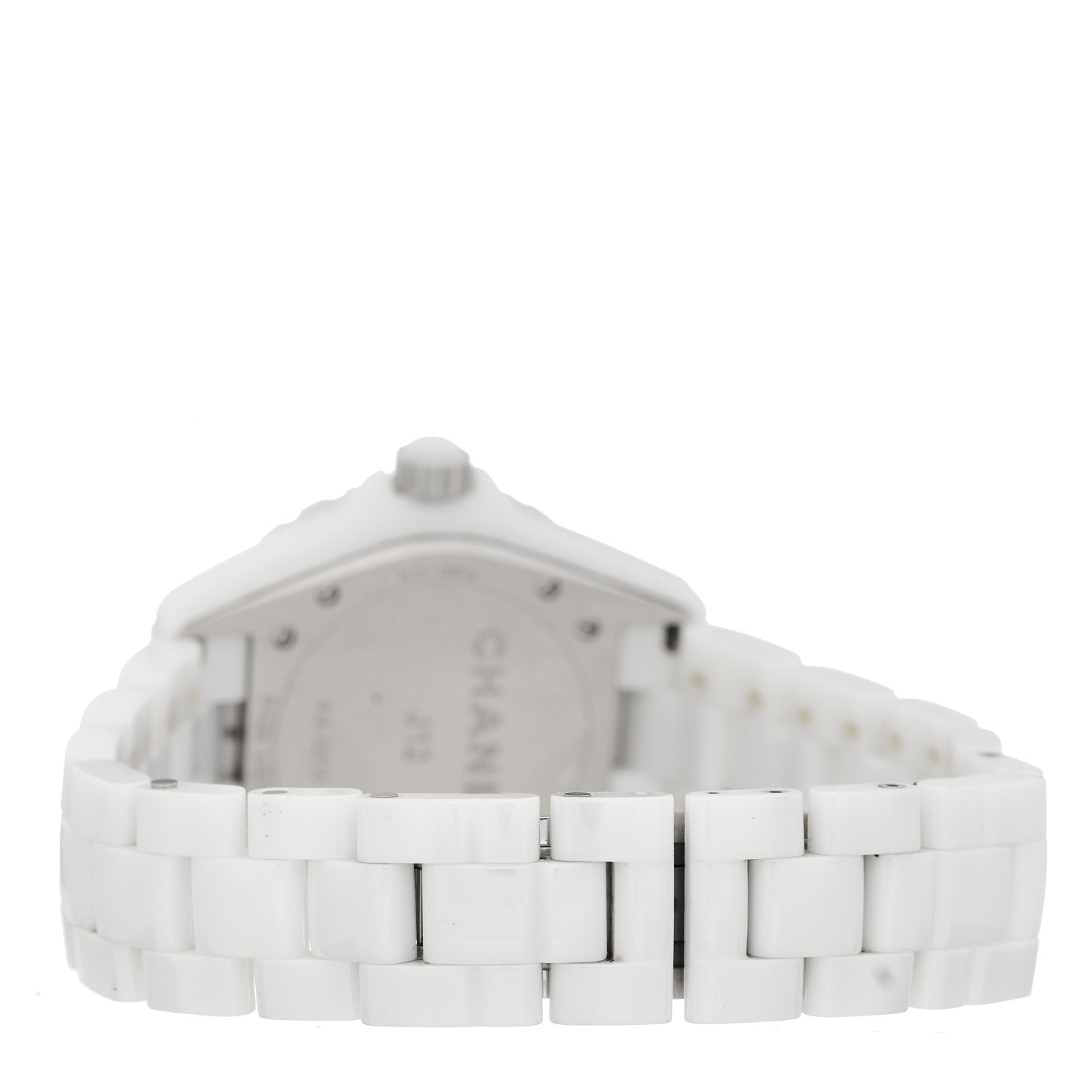 Chanel Stainless Steel Ceramic Diamond 38mm J12 Automatic Watch White 3 of 5