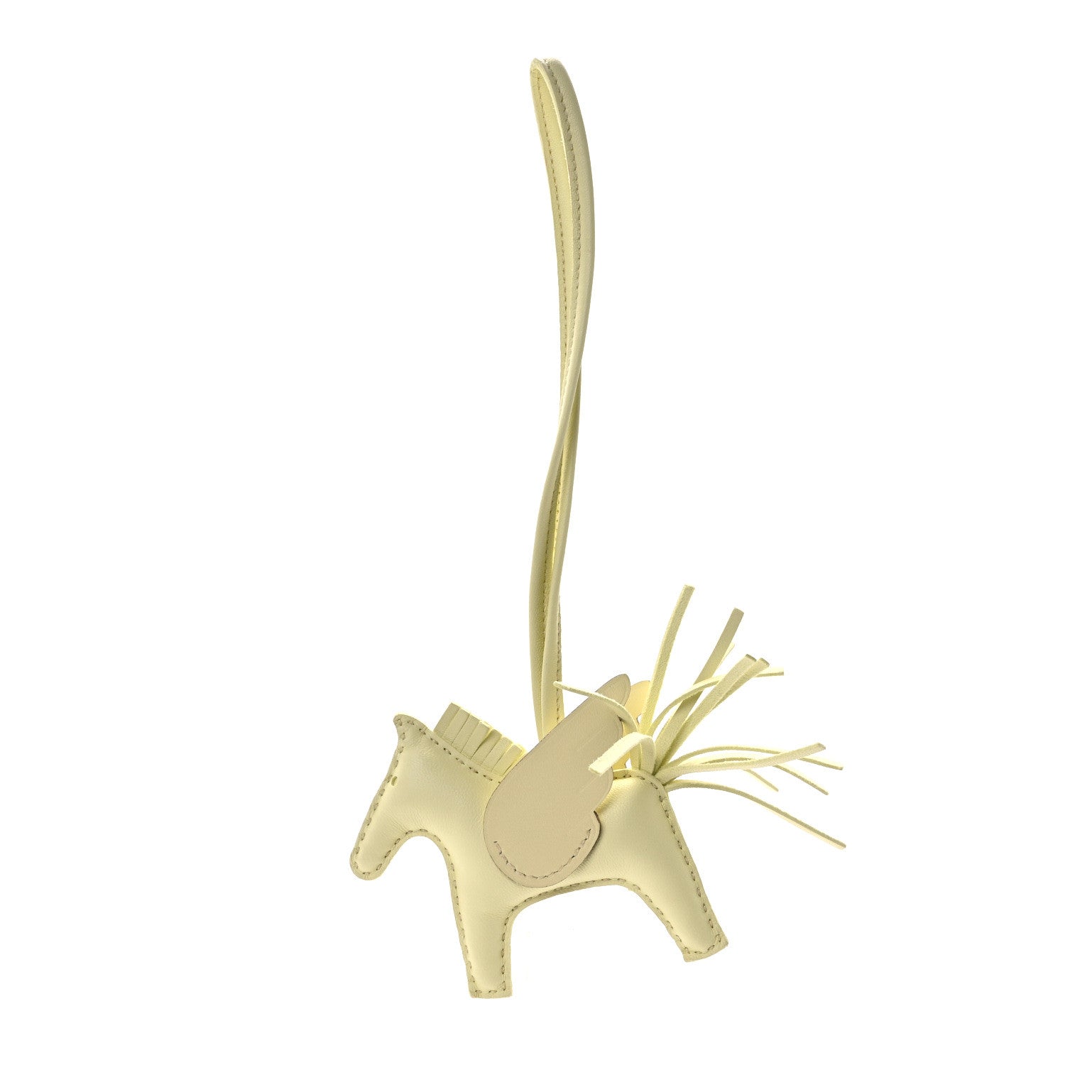 Hermes Milo Lambskin Grigri Rodeo Pegase Horse Bag Charm PM Jaune Milton 1 of 3