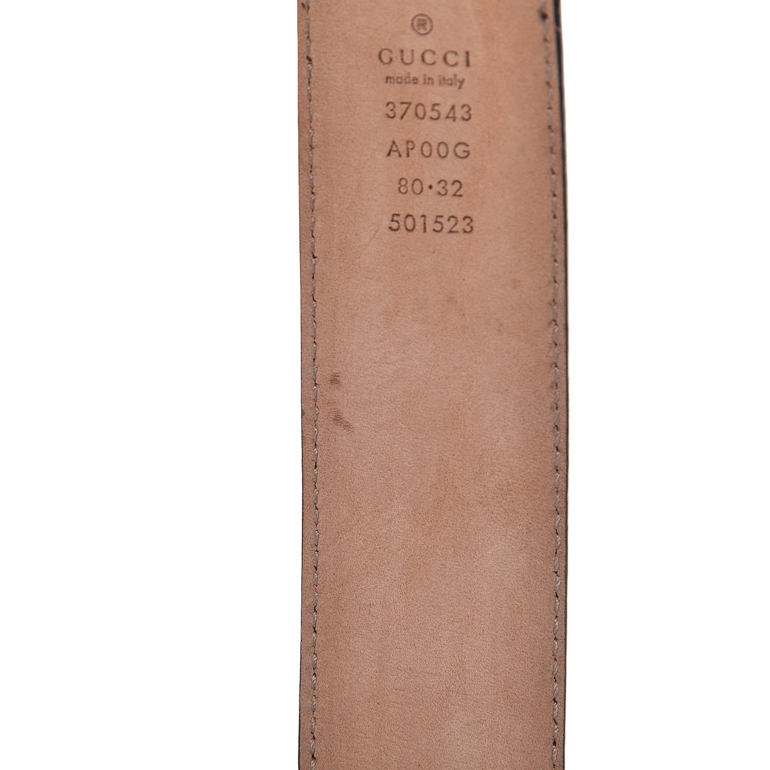 Gucci Calfskin Interlocking G 37mm Belt 80 32 Nut Brown 7 of 9