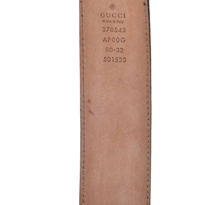 Gucci Calfskin Interlocking G 37mm Belt 80 32 Nut Brown 7 of 9