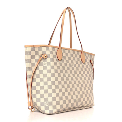 Louis Vuitton Damier Azur Neo Neverfull MM Rose Ballerine 3 of 9