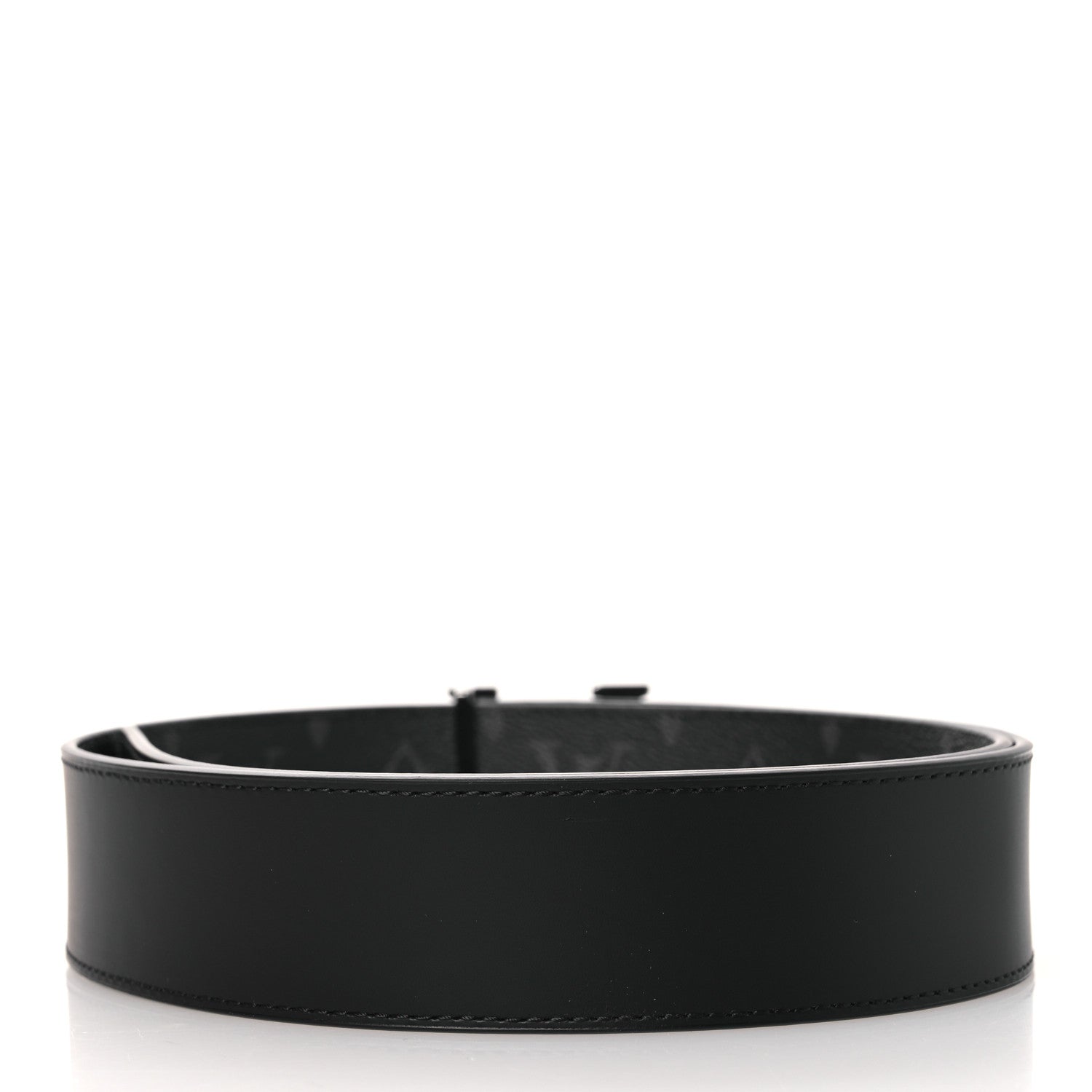 Louis Vuitton Monogram Eclipse Taigarama 40mm LV Initiales Reversible Belt 85 34 Black 4 of 8