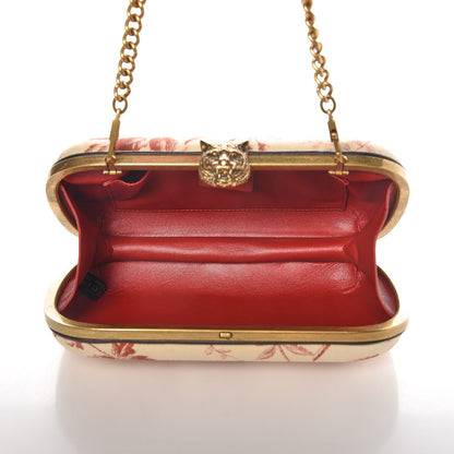 Gucci Linen Herbarium Print Broadway Box Clutch Cherry 13 of 16
