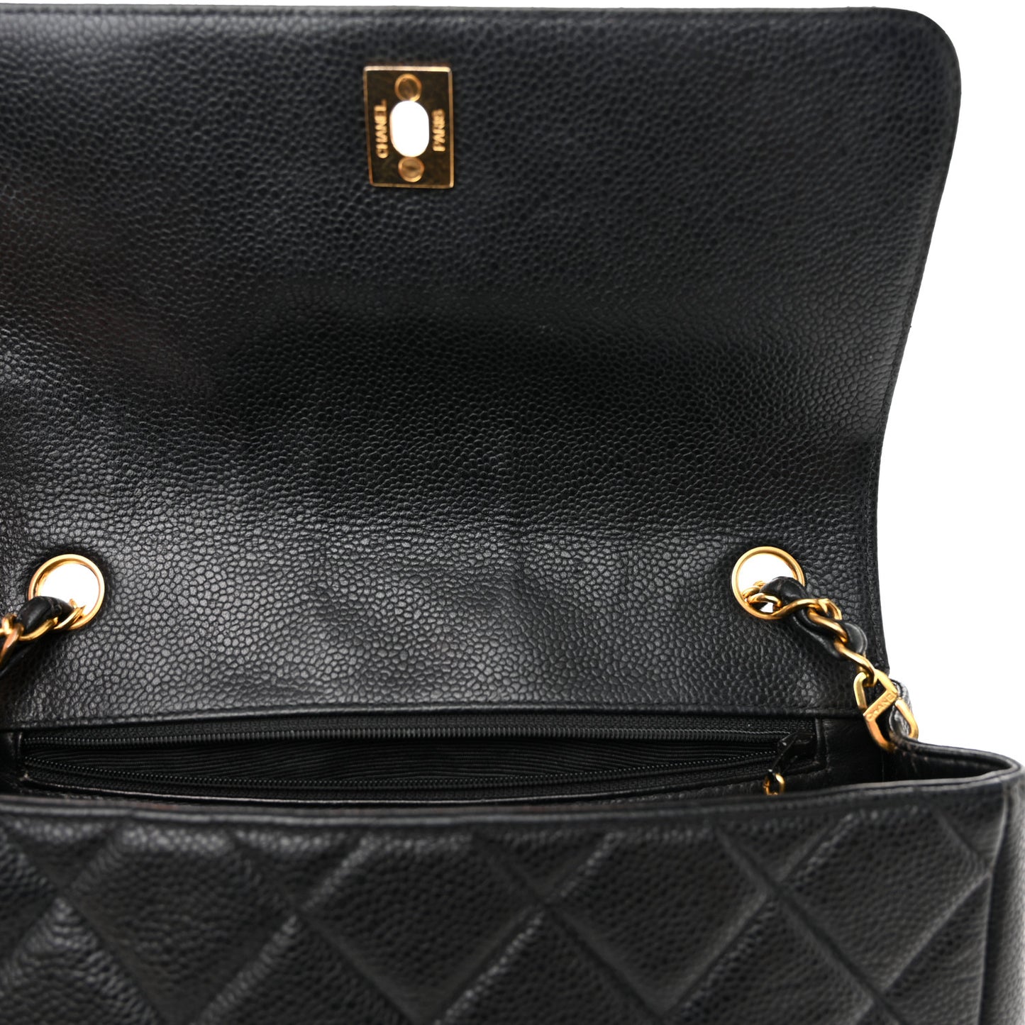 Caviar Quilted Medium Single Flap Black