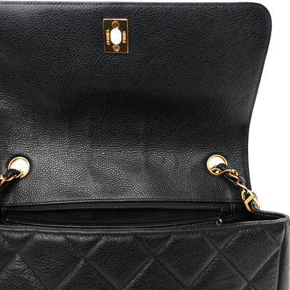 Chanel Caviar Quilted Medium Single Flap Black 17 of 20