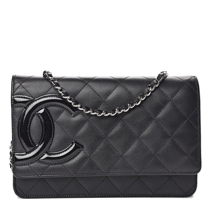 Chanel Calfskin Quilted Cambon Wallet On Chain WOC Black 1 of 11