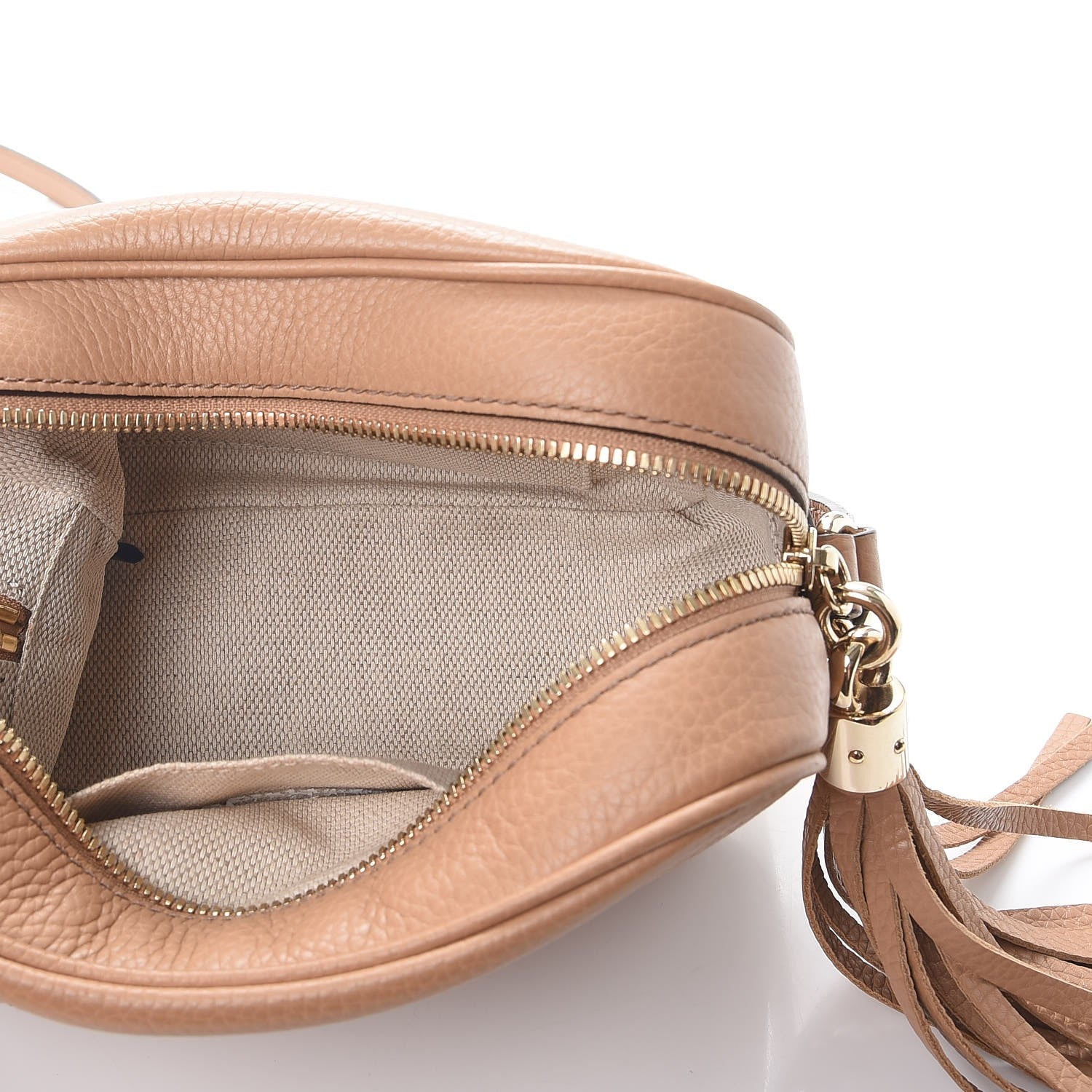 Gucci Pebbled Calfskin Small Soho Disco Bag Camelia 5 of 7