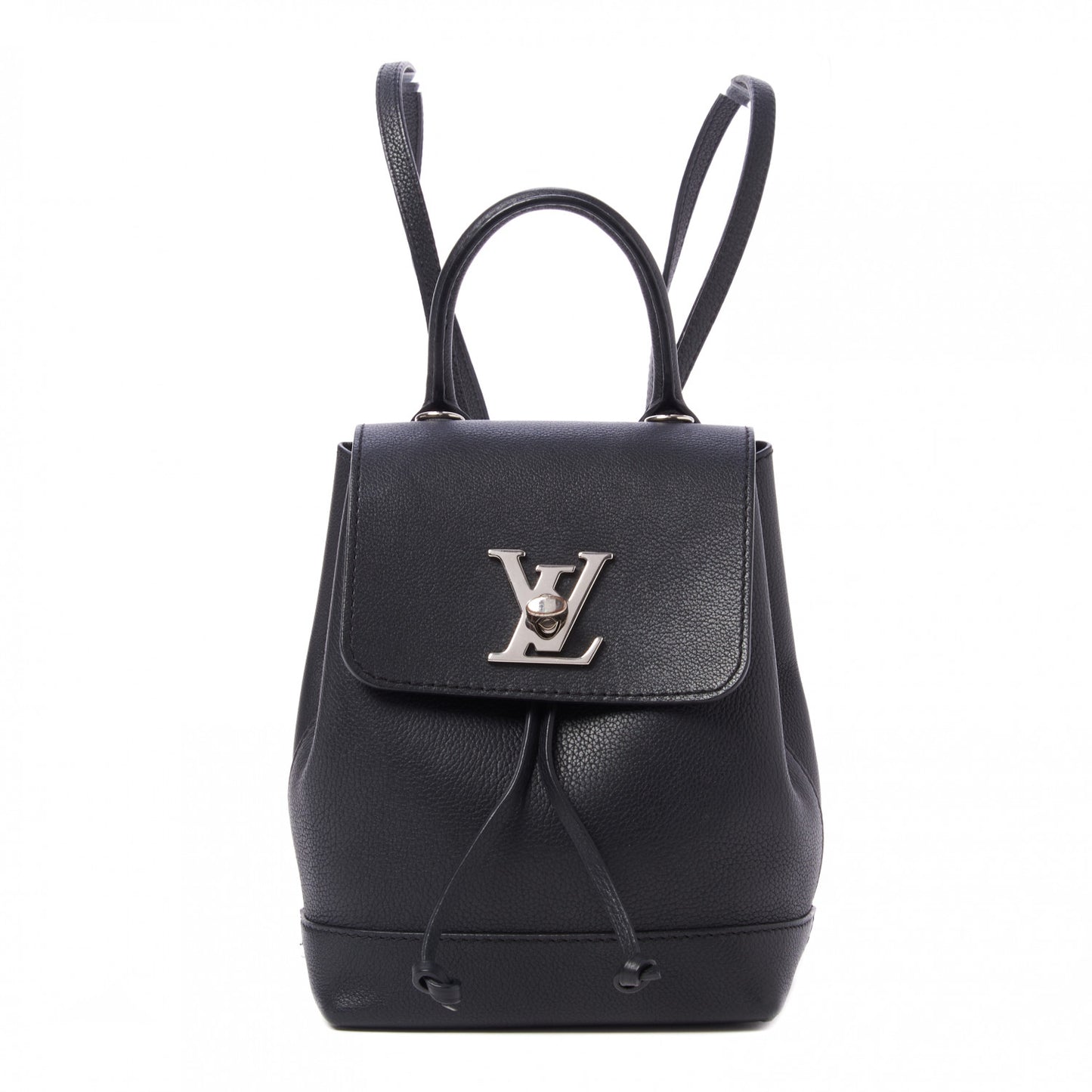Calfskin Lockme Mini Backpack Black