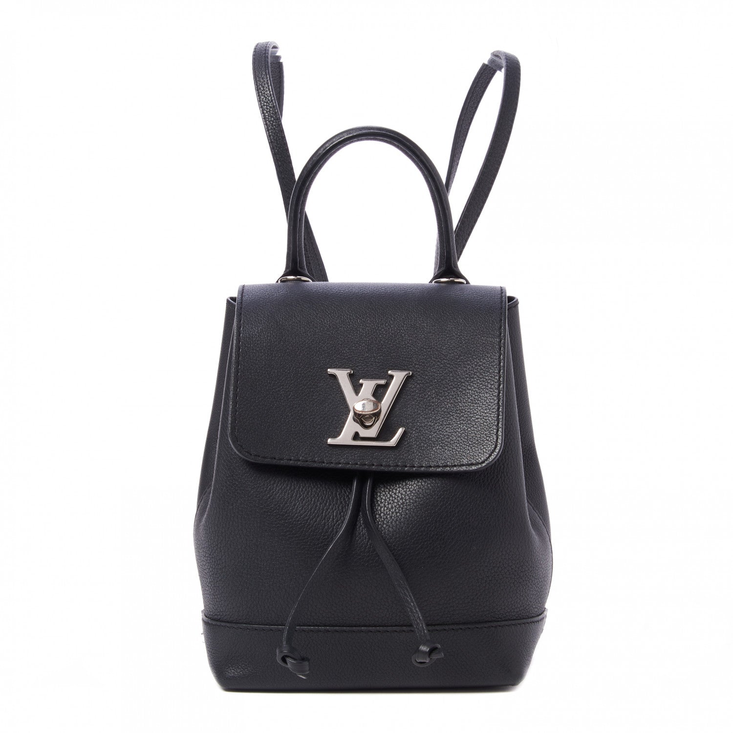 Louis Vuitton Calfskin Lockme Mini Backpack Black 1 of 8