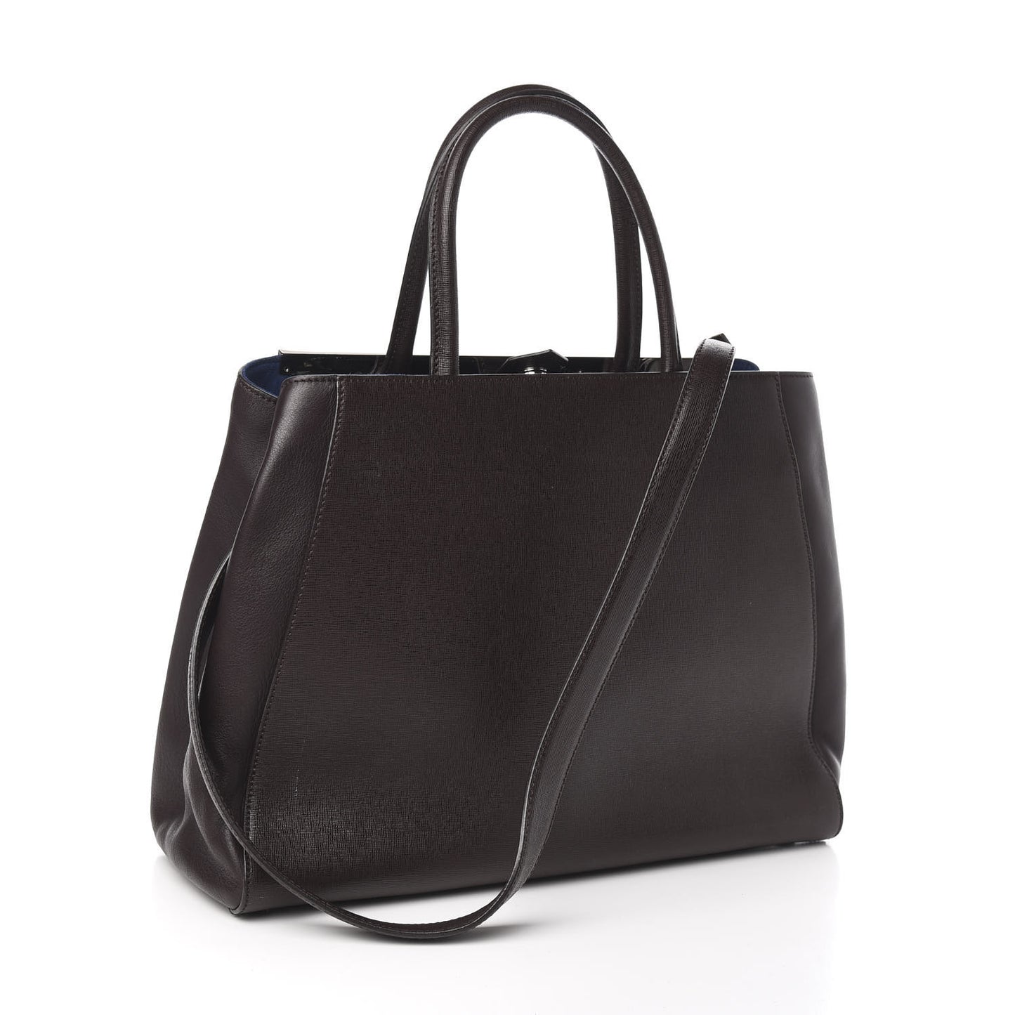 Vitello Elite Regular 2Jours Tote Caffe Noir Navy