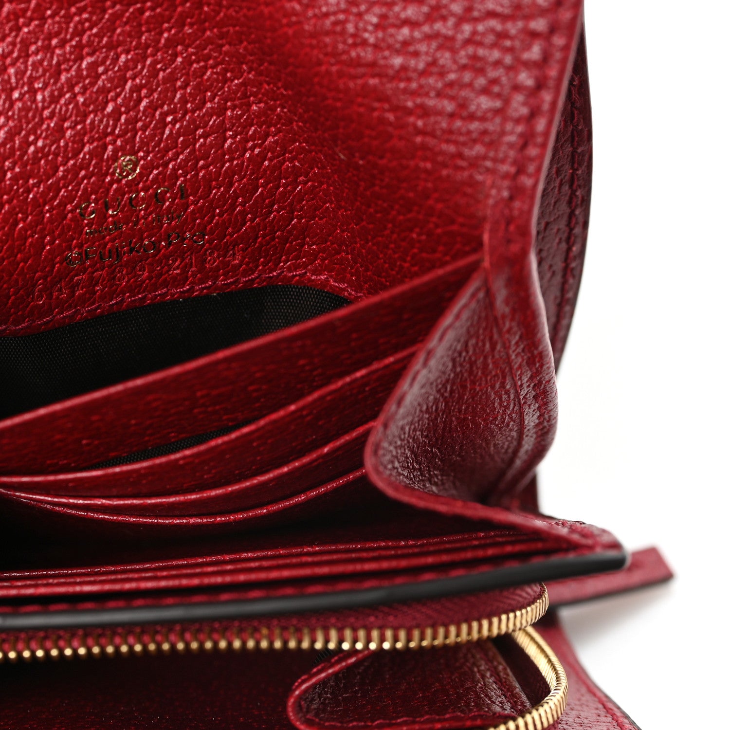 Gucci X DORAEMON Mini Vintage GG Supreme Monogram Card Case Wallet Beige Cherry Red 6 of 6