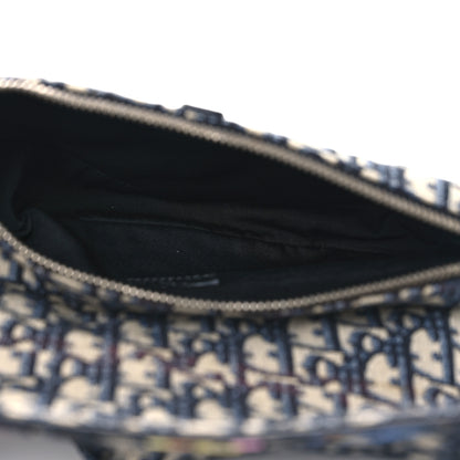 Christian Dior X ALEX FOXOTN Oblique Floral Print Mens Saddle Bag Blue Multicolor 5 of 15