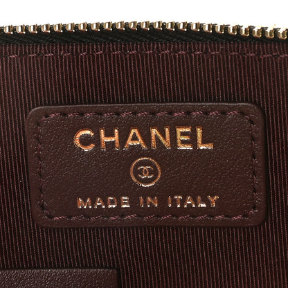 Chanel Caviar Quilted Zip Card Holder Wallet Black 7 of 9