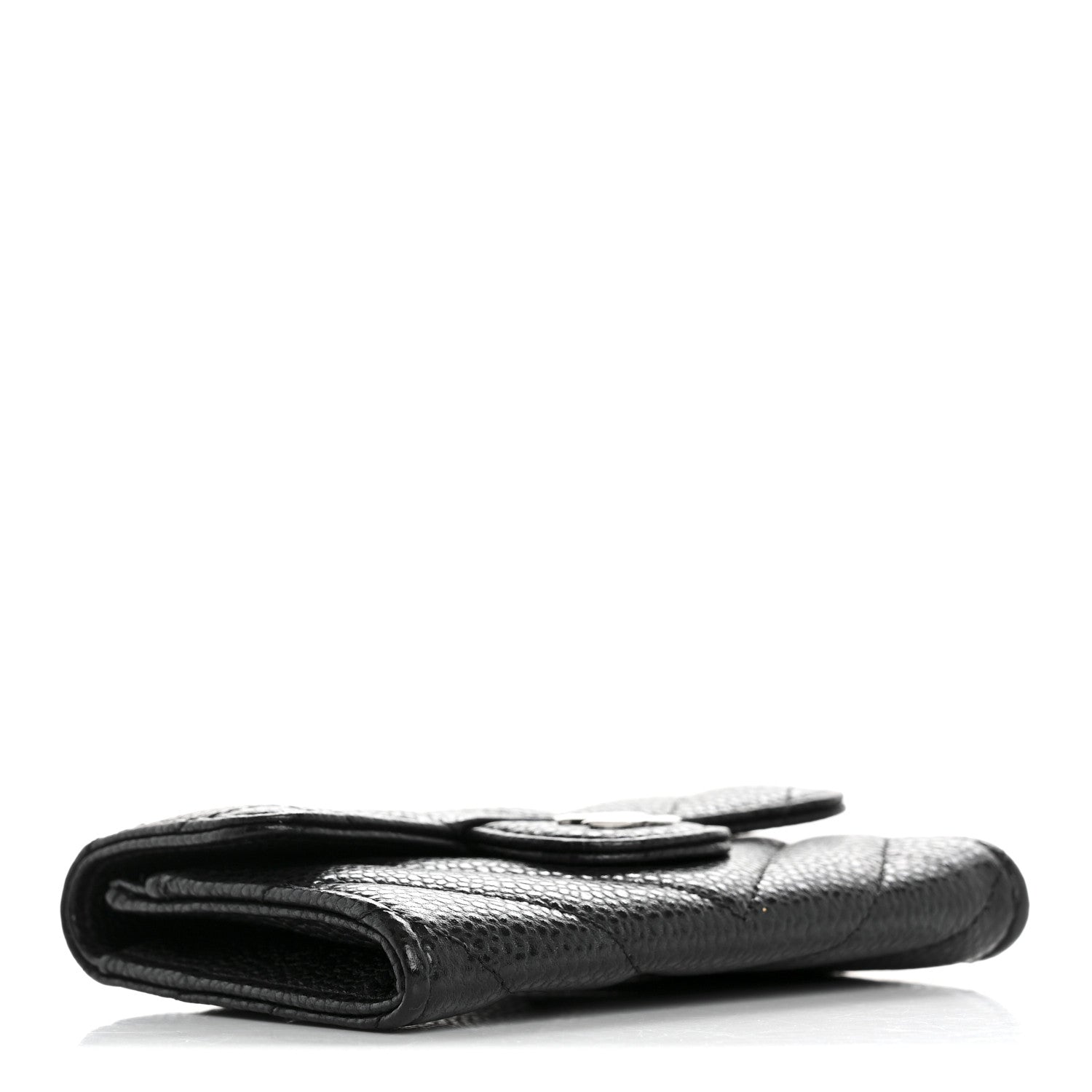 Chanel Caviar Chevron Quilted Flap Card Holder Black 4 of 8