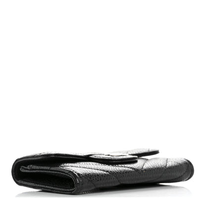 Chanel Caviar Chevron Quilted Flap Card Holder Black 4 of 8