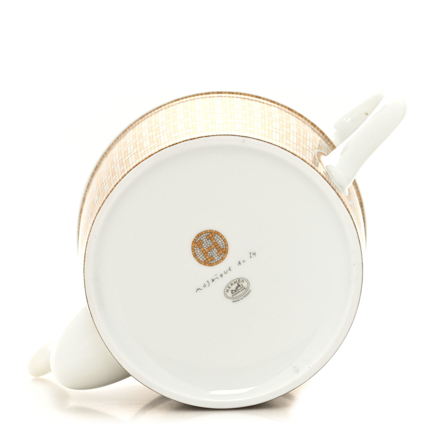 Porcelain 24 Gold Mosaique Teapot Cup Set Gold