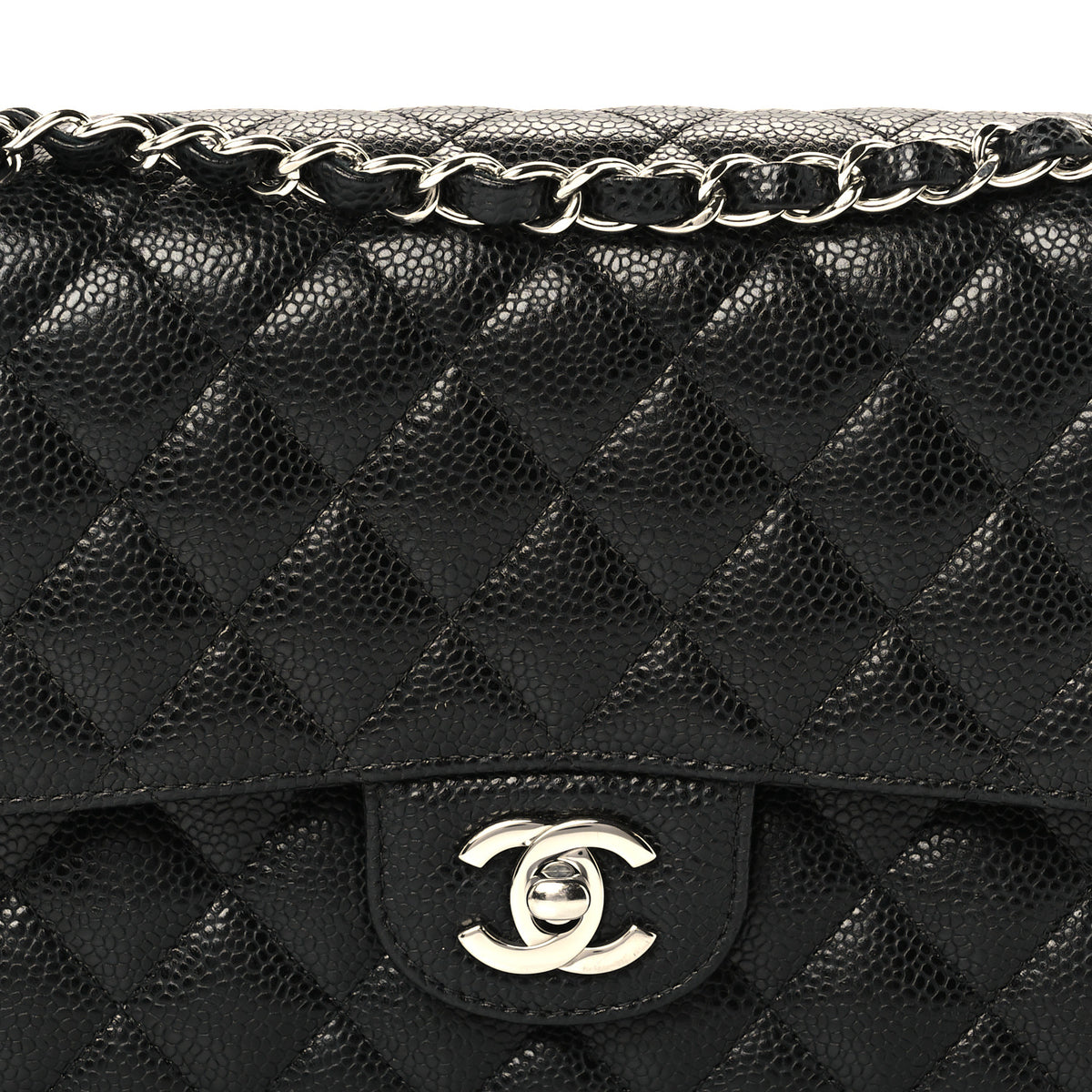 Chanel Caviar Quilted Medium Double Flap Black 9 of 11