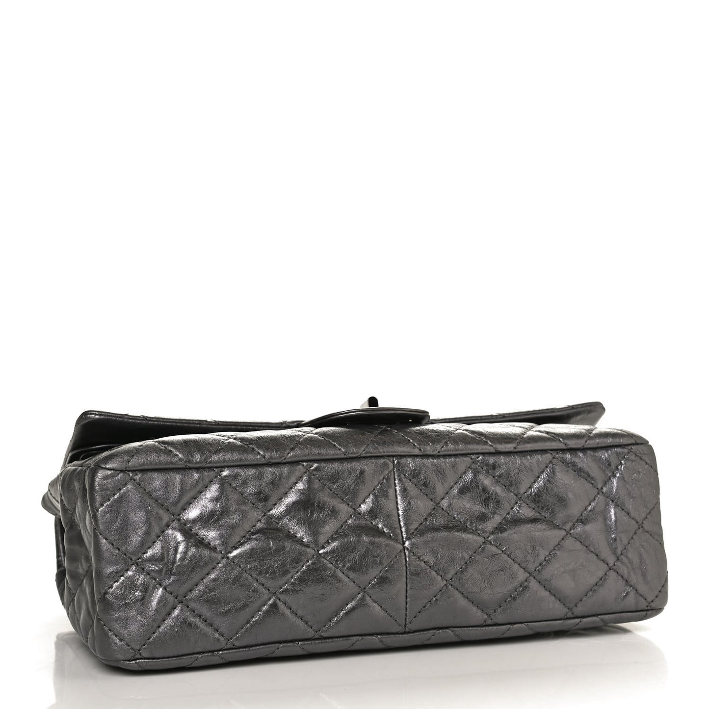 Metallic Aged Calfskin Quilted 2.55 Reissue 226 Flap Silver