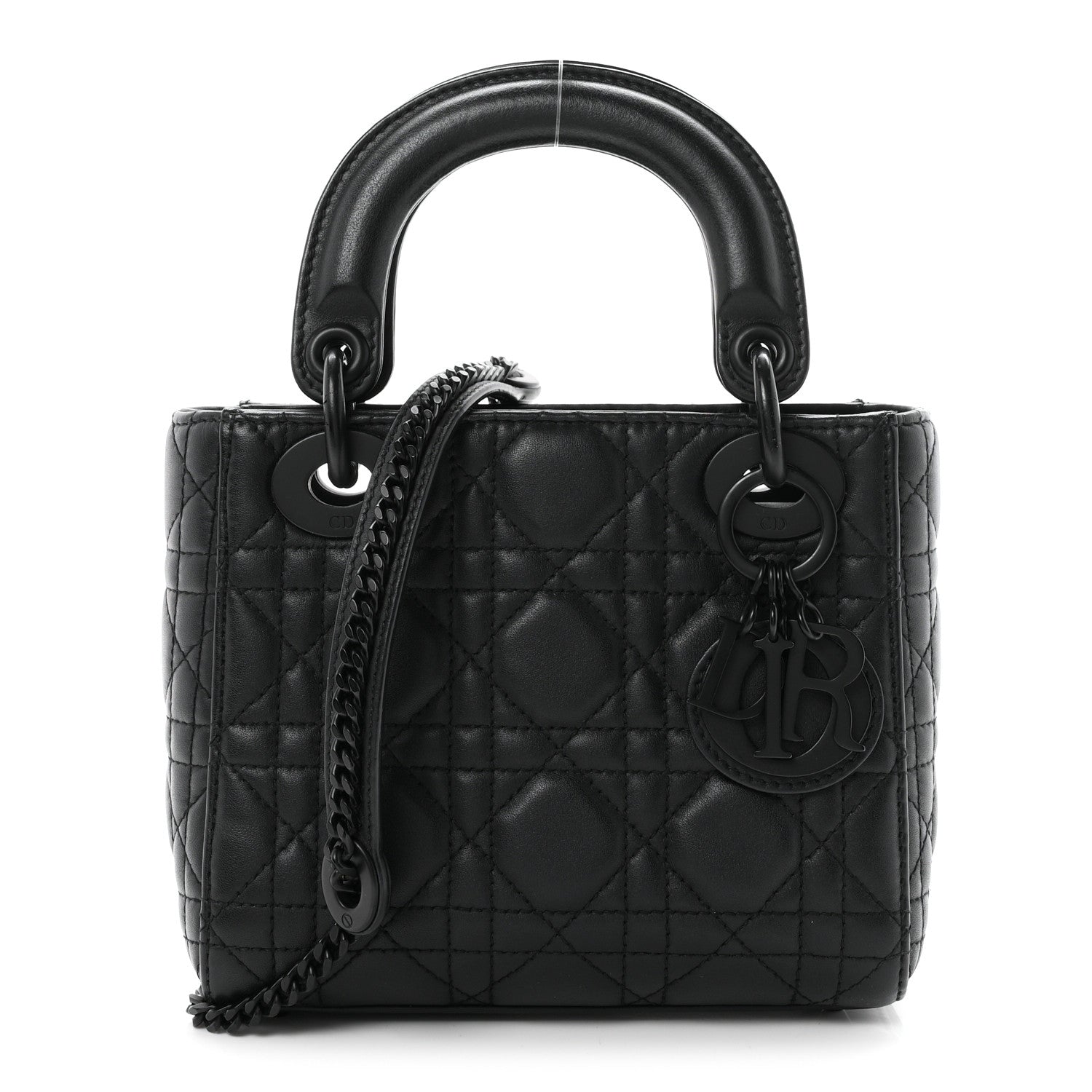 Christian Dior Ultra Matte Calfskin Cannage Mini Lady Dior Black 1 of 10
