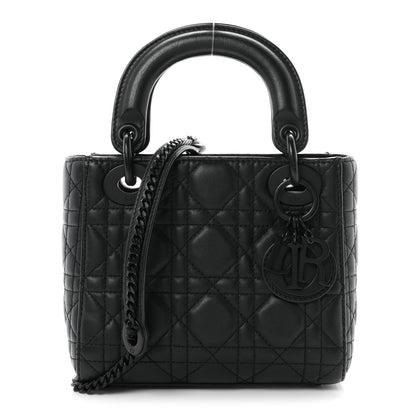 Christian Dior Ultra Matte Calfskin Cannage Mini Lady Dior Black 1 of 10