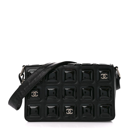 Chanel Lambskin Patent Cube CC Flap Black 1 of 11