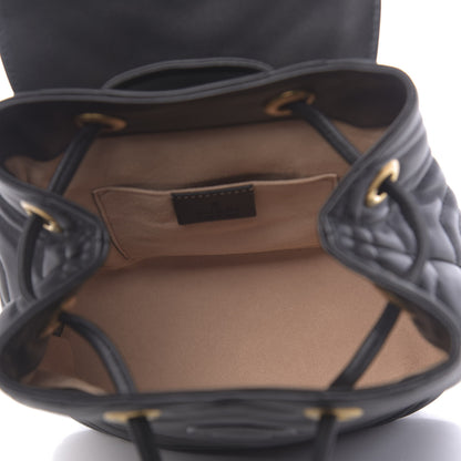 Gucci Calfskin Matelasse GG Marmont Flap Backpack Black 4 of 10