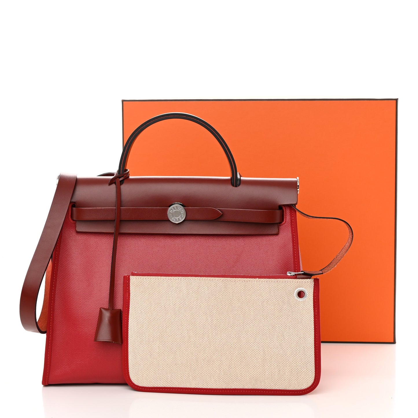 Toile H Berline Vache Hunter Herbag Zip PM 31 Rouge Piment Ecru