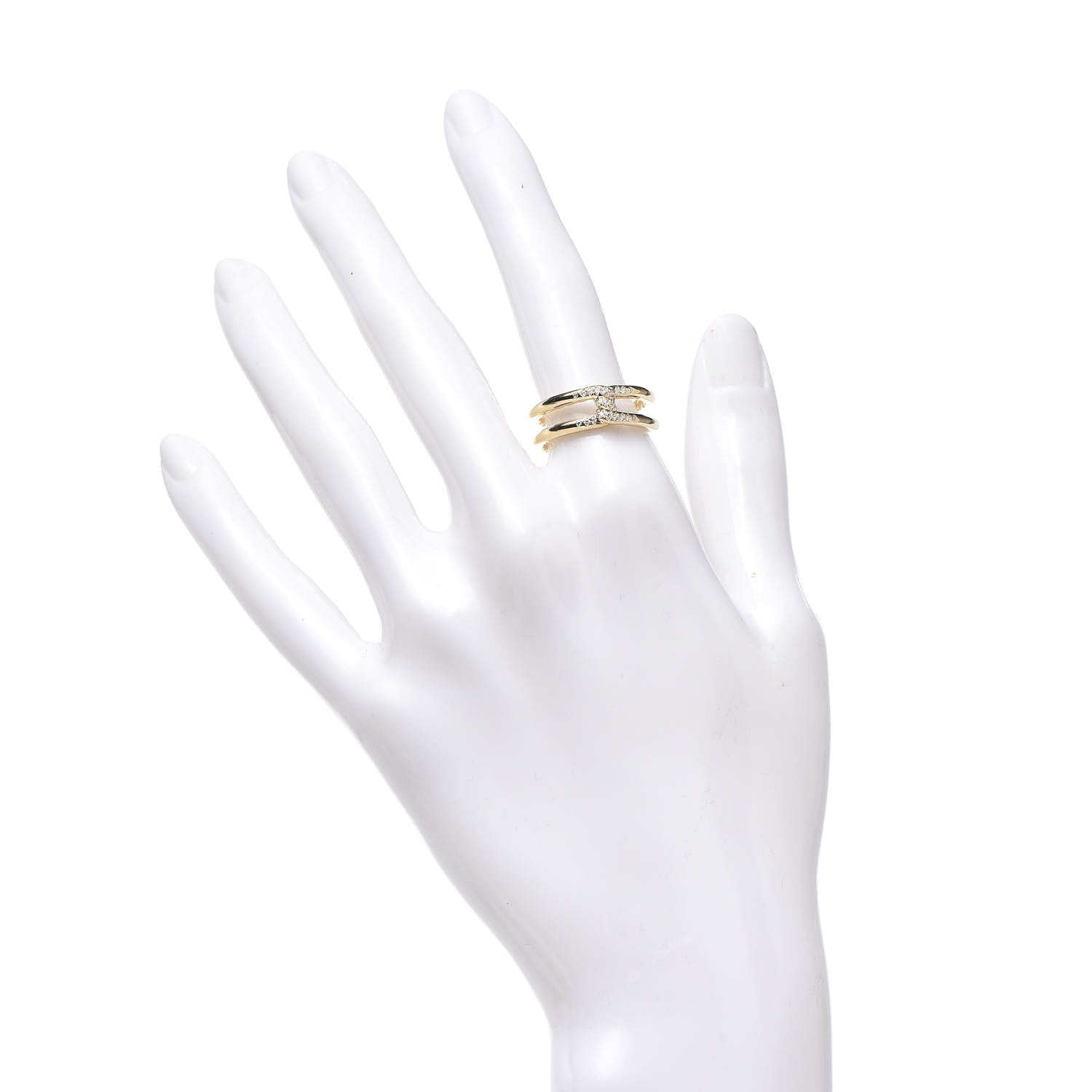 David Yurman 18K Yellow Gold Diamond 6.5mm Continuance Band Ring 52 6 2 of 4